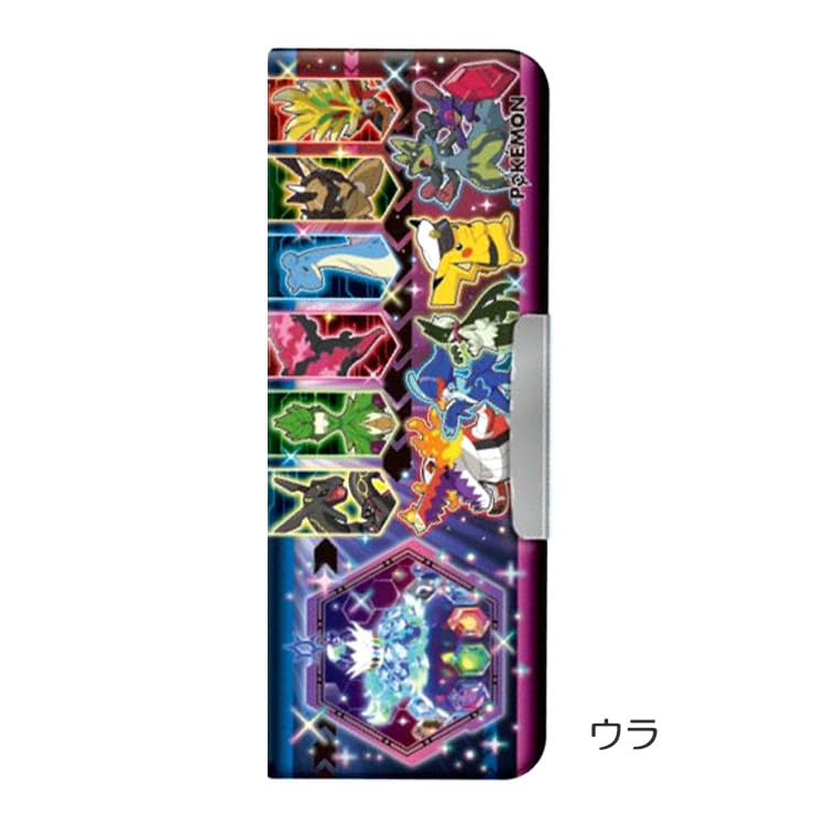 Showa Note Pencil 367729003 Pokémon Case, Thin, Double-Sided Opening, Black,