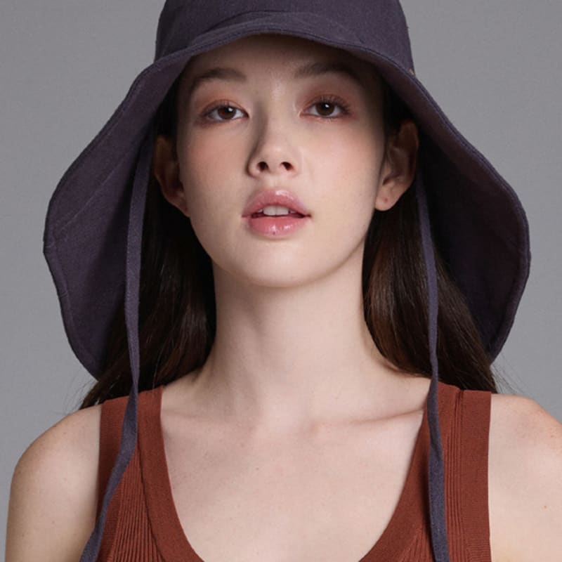 WHITE SANDS Linen Unbalanced Floppy Hat Rosla (4 Colors)