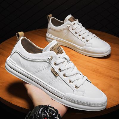 Fashion Men's Shoes 2025 New Breathable Men's Sports Shoes Casual Leather Shoes Soft Comfortable Driving Shoes
