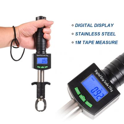 MUQZI Accessorio sportivo 3 in 1 Grabber digitale Bilancia da pesca in alluminio Pinza Morsetto Metro a nastro Attrezzatura