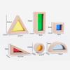 Rainbow Acrylic Stacking Building Blocks Montessori Toys Construction Toys Colorful Geometry Sensory Toy for Preschool Children