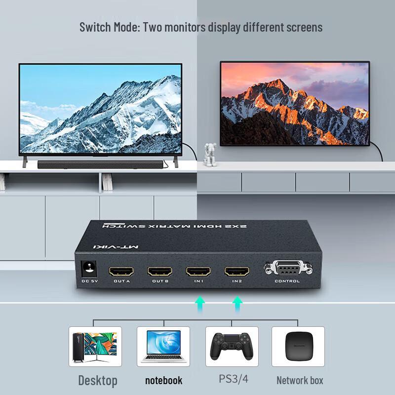 MT-VIKI 4K HDMI 2x2 Matrix Switcher