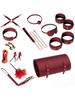 Erotic  Set Sexy Leather Plush Sex Toys Bondage Kit Handcuffs Feather Blindfold Flirt Exotic Accessories Couples Adult Games