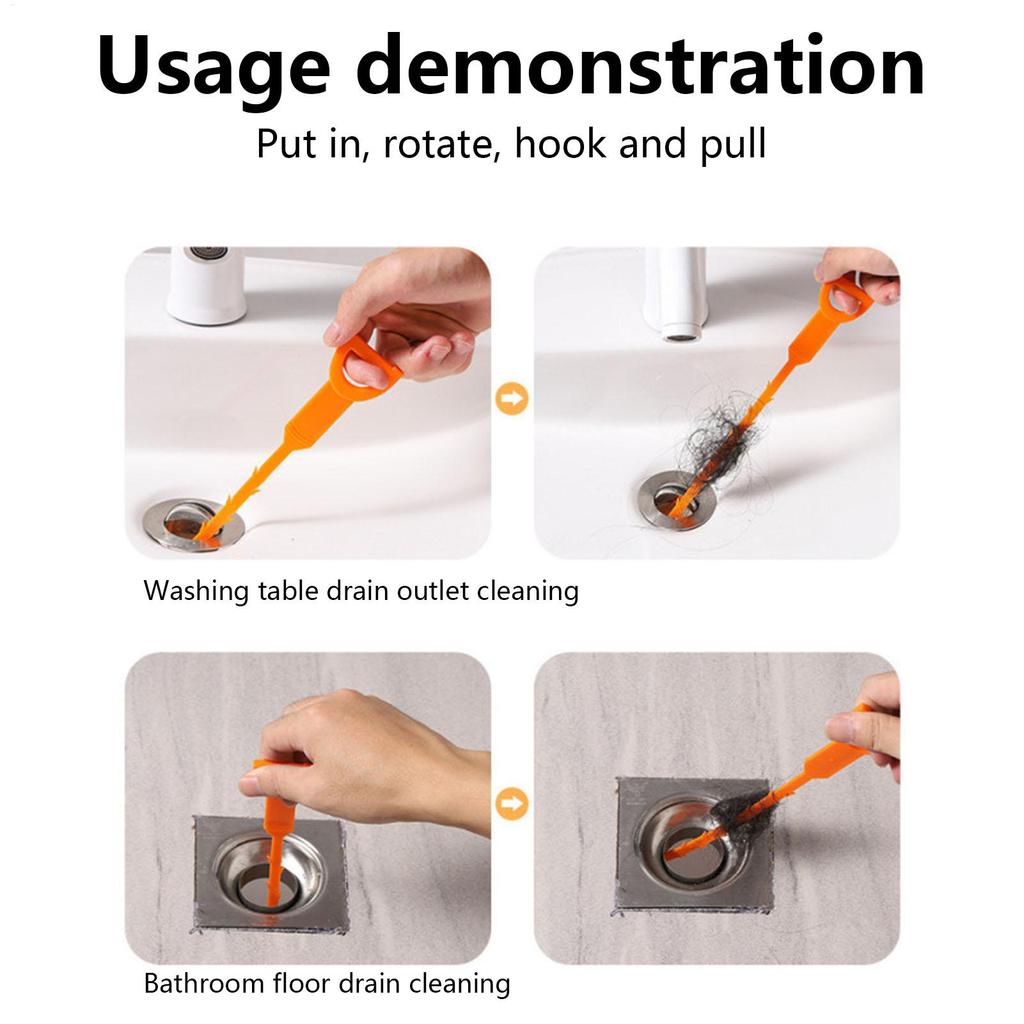 Drain Clog Remover Tool Bendable Hair Clogged Drain Remover Sewer Cleaner Hook Portable Sink Unclogger Tool Toilet Pipe Dredger