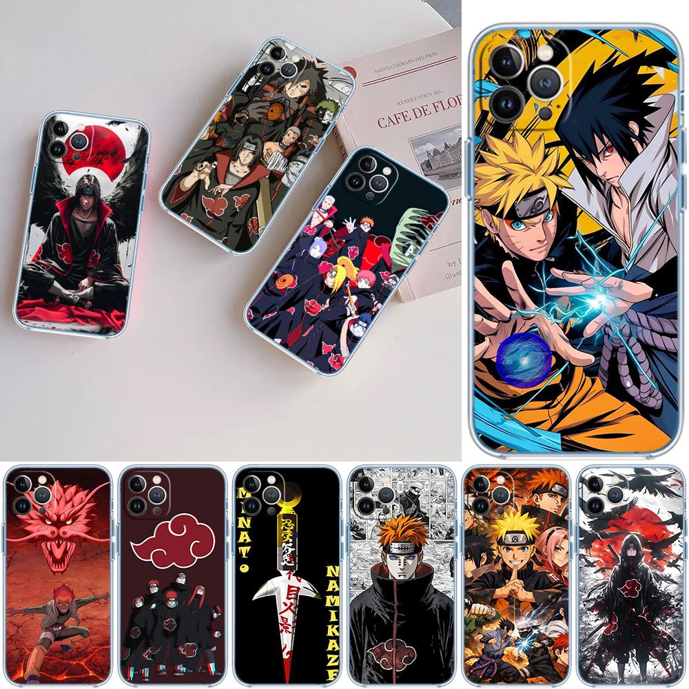 PP5 Anime Naruto Akatsuki Soft Shell Transparent Phone Case for Motorola Moto G7 G8 G9 G84 G85 G73 G24 G15 Z2 Play Power Plus