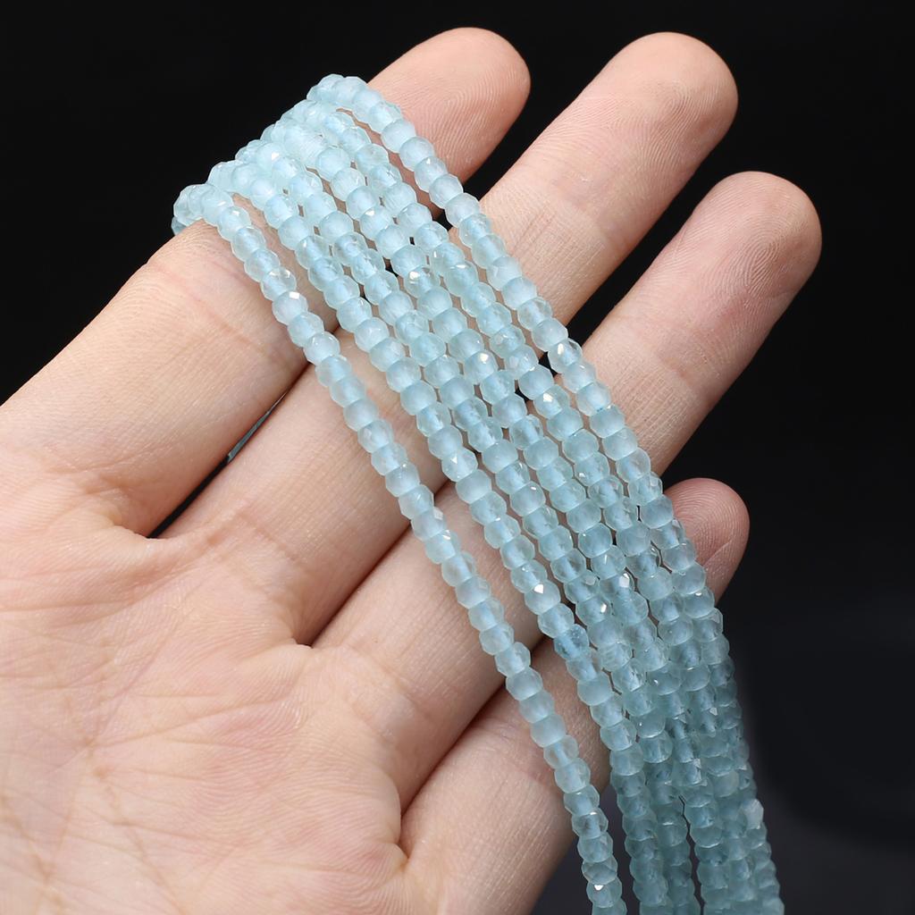Natural Stone Beads Faceted Beads Abacus-Shaped Beads 2x3 MM Charms For Jewelry Making DIY Necklace Bracelet Earrings Accessory