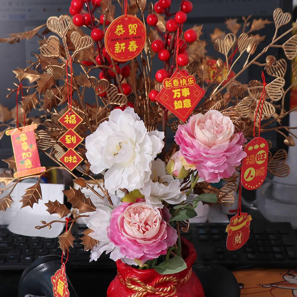 

18pcs Chinese Style Chinese New Year Hanging Ornament Potted Plant Pendant Home Decor 3