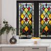 Retro-painted Diamond-shaped Grid Home Glass Window Beautification and Decoration Electrostatic Window Stickers