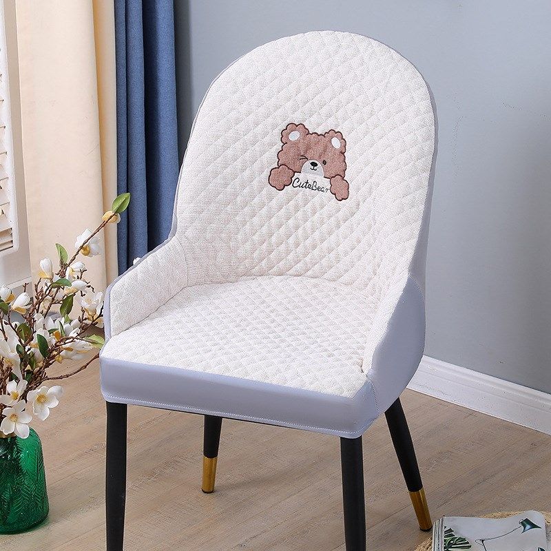 

Скандинавский цельный чехол на обеденный стул H Для дома Эластичный набор чехлов на стулья Табурет Обеденный стол Простая ткань Современный Большая арка Производитель Meng Xiong Mi Armrest, free size