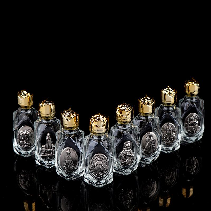 1 Stück tragbare katholische Weihwasserflasche Goldene christliche Jungfrau Skulptur Flasche Weihwasserflasche zur Aufbewahrung von Weihwasser