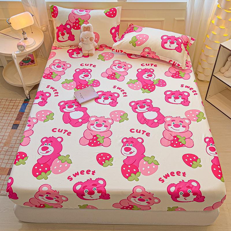 Reine Baumwolle Einzel- und Doppelbett Tasche Matratzenschoner Reine Baumwolle Spannbettlaken Staubdichter Bettschutz