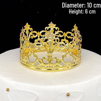 Elegante Corona Ornamentale Regina in Ferro Battuto Francese per Tavoli da Dessert e Decorazione Torte