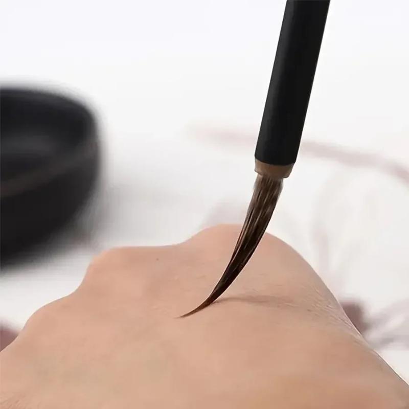 Traditional Chinese Mouse Whiskers Calligraphy Brush Fine Bristle for Writing Ink Painting Art Class Beginner Practice