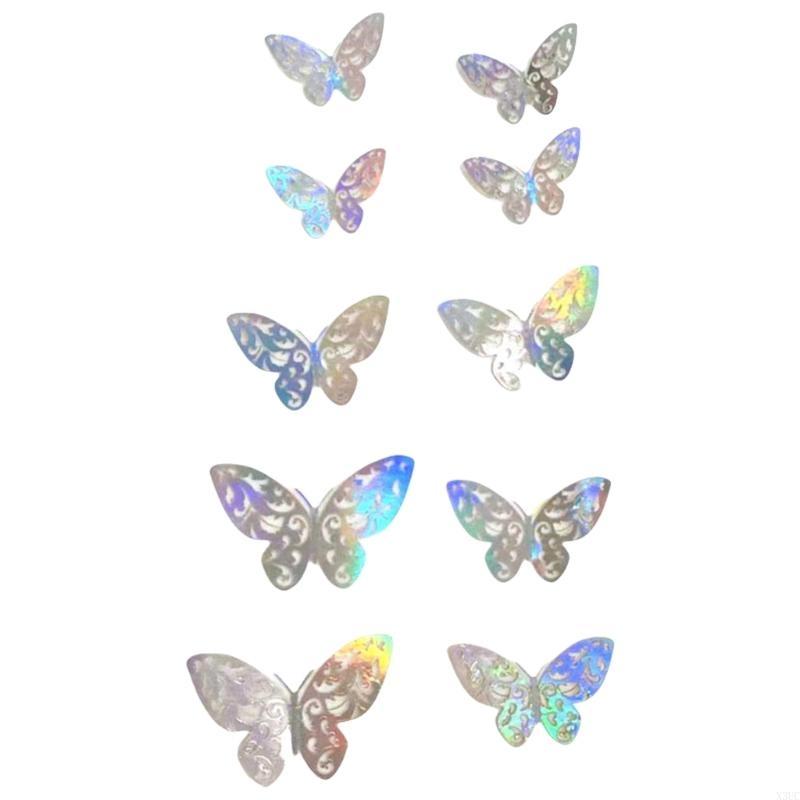 3D Butterfly Wall Decoration Hollow Butterfly Decals 3D Butterfly Wall Sticker X3UC