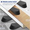 2 Pack Door Stopper Black Extra Large Door Stopper 1.9in Height Big Door Stop Heavy Duty Non-Slip Rubber Door Stop Door
