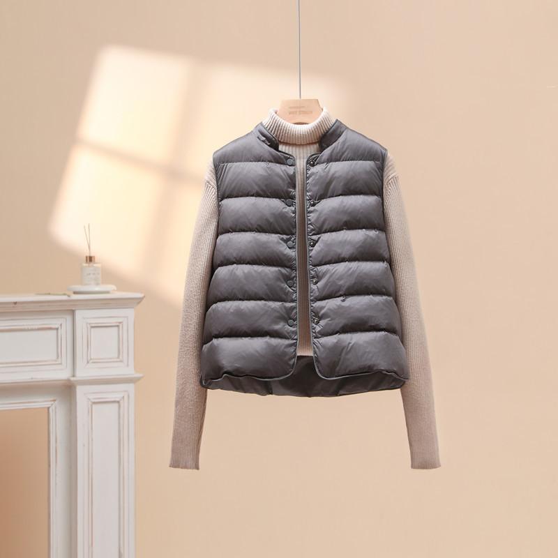 Thin down jacket vest women's autumn and winter new versatile light loose warm white duck down vest jacket