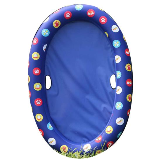 House Print Swimming Pool Pet Dogs Inflatable Floating Raft Water Play Cushion