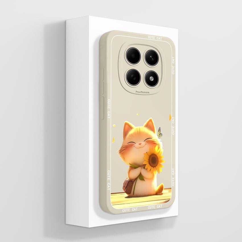Per Custodia Redmi Note 15 Pro 4G 5G Note 15 15Pro+ 15R Cover Telefono Gatto Carino Silicone Liquido Morbido Paraurti Protettivo per Redmi Note15 Pro Guscio Leggero