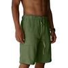 Mens Shorts Casual Linen Drawstring Waist Relaxed Shorts for Men Lightweight Gym Shorts Men Workout Beachwear Cargo Shorts