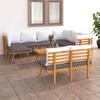 Vidaxl 9-Cz. Garden Lounge Set, With Cushions, Acacia