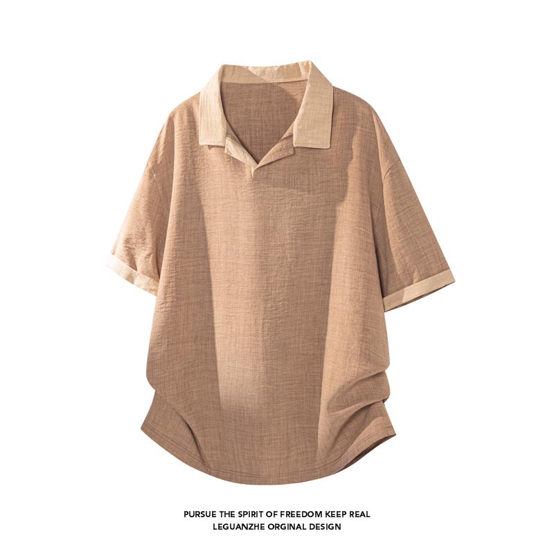 Summer Collar Men s Short Sleeved T-shirt Casual T-shirt 5XL