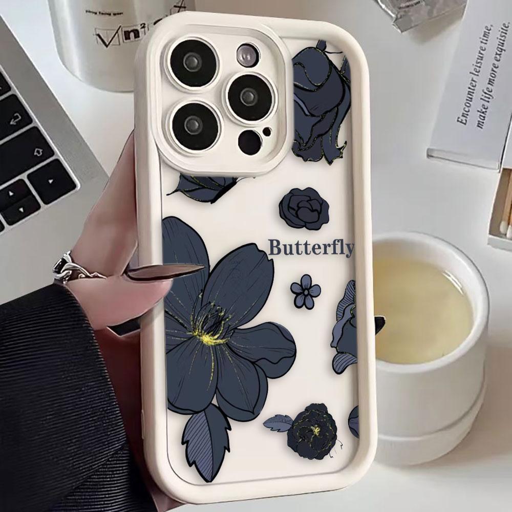 

Luxury Butterfly Roses Phone Case For Xiaomi POCO X8 F8 F7 ULTRA F5 F4 F3 C40 M6 M7 X3 X4 GT X5 X6 X7 PRO DIY Shell Case Cover XiaomiPOCOX8PRO5G