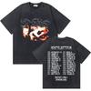 Washed Vintage Rapper Ken Carson Nad Destroy Lonely North America Tour Tshirt Men Hip Hop Loose Oversized T Shirts Short Sleeve
