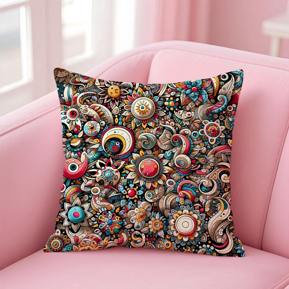 B-Bohemia Cushion Cover Pillowcase Short Plush Invisible Zipper Room Sofa Cushion Cover