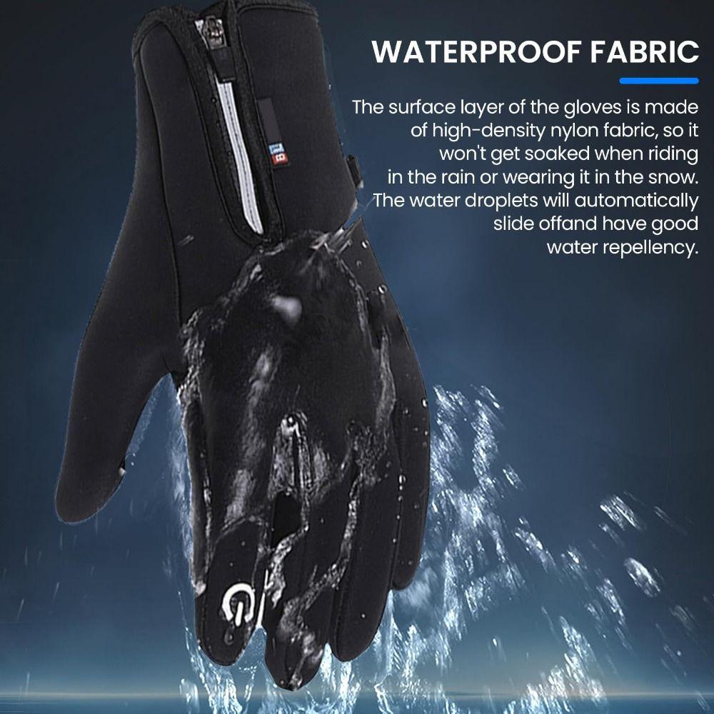 Reusable USB Heated Gloves Polyester Touchscreen Gloves Durable Rechargeable Gloves  for Winter