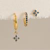 Sweet Geometric Clover Earrings Set Women Stainless Steel Hypoallergenic 18K Gold Plated Ear Studs