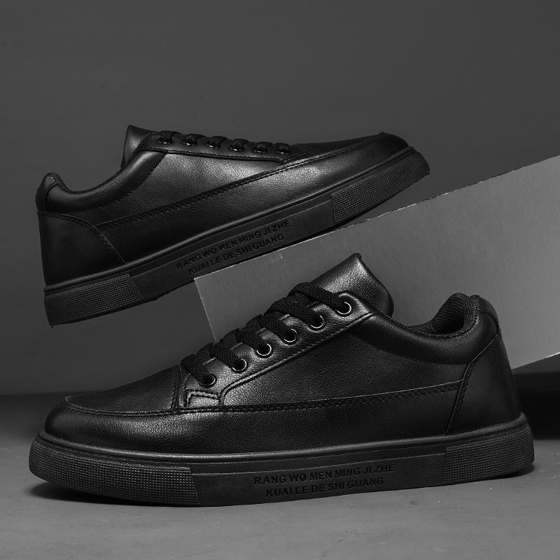 

2025 autumn new men s shoes little white shoes men s Hong Kong style casual shoes men s trendy shoes men s leather surface Korean version board shoes 46