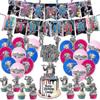 Harley Quinn Happy Birthday Balloon Set Latex Balloons Party Decoration Kit Ba-821,zxl