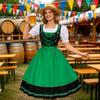 Bavarian Women's Oktoberfest Costume - Halloween Carnival Dungaree Set