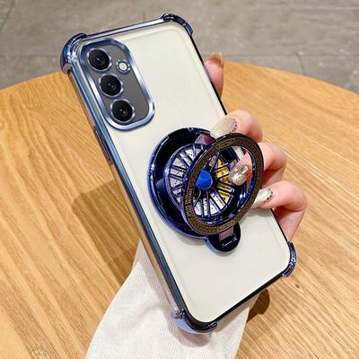 Rotate Gyro Holder for Magsafe Magnetic Case On for Samsung Galaxy S24 Ultra S23 Fe S22 Plus A54 A34 A15 A35 A55 A14 Clear Cover