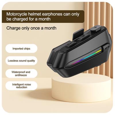 Bluetooth 5.3 Helmet Headset Wireless Hands-free Call Phone Kit Motorcycle Waterproof Earphone MP3 Music Player Speaker for Moto