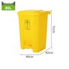 Yellow 40L Foot-Operated Medical Waste Bin with Lid for Hospitals and Clinics