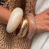 Ingemark 3 Stile Hyperbel Harz Stapelbar Klobige Armreifen Damen Vintage Unregelmäßig Geometrisch Glänzend Armbänder Hand Schmuck Geschenk