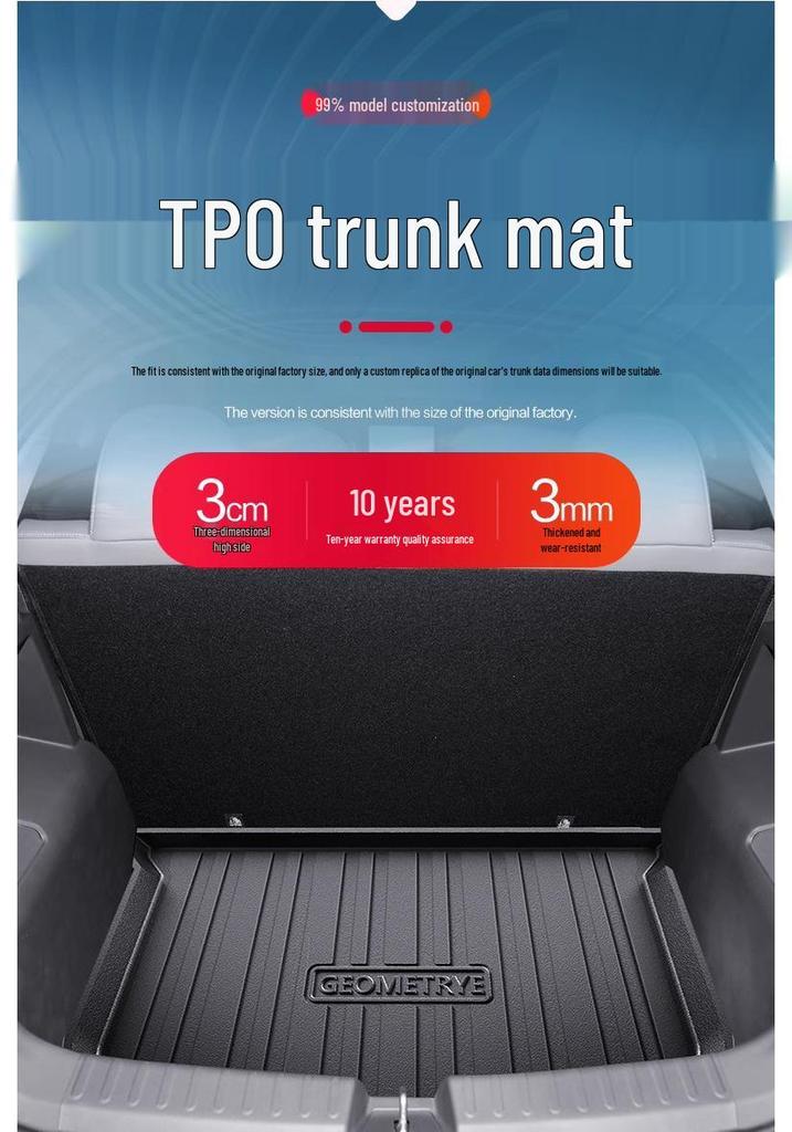 Geely Geometry E Firefly Trunk Mat - Car Interior TPE Tail Box Accessory