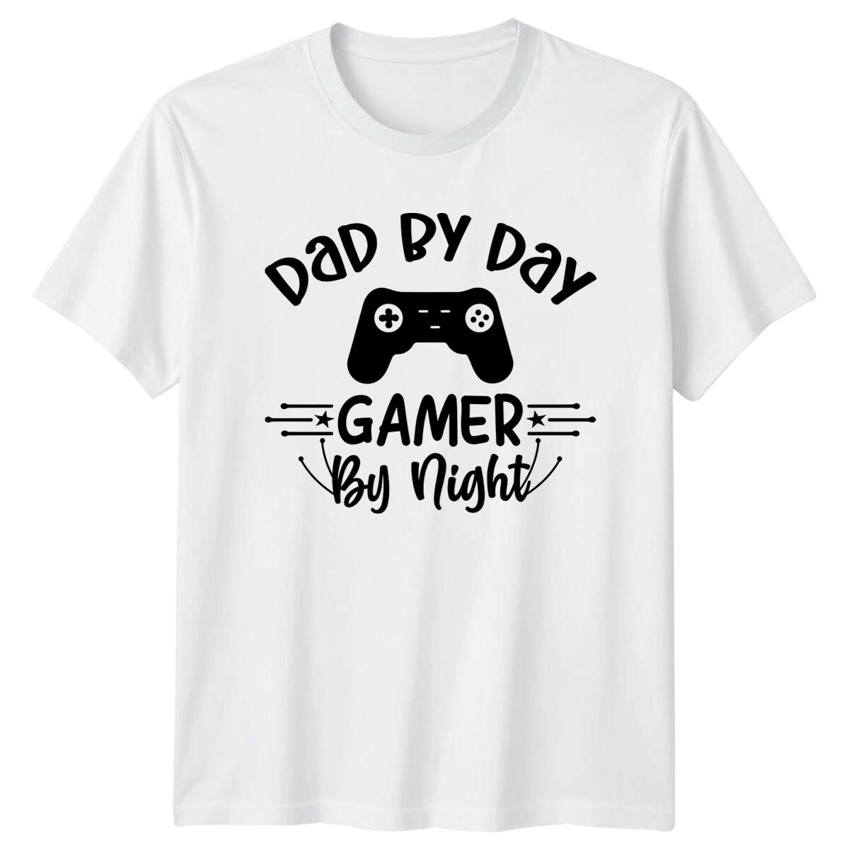 Dad By Day Gamer By Night Gaming Mens T-Shirt XXXXL