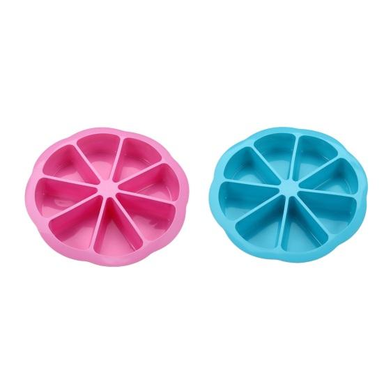 

2/3Pcs 8-Cavity Silicone Cake Mold Non-Stick Food Grade Triangle Cake Slices Baking Mold DIY Kitchen Cornbread Pizza Muffins Baking Tools рожевий