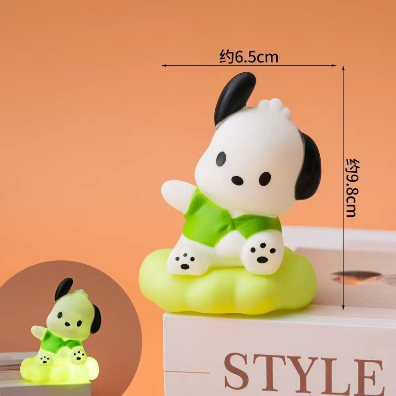 Kawaii Cloud Night Light Characters Kuromi Cinnamoroll Pochacco Eye Protection Led Lamp Bedroom Bedside Decorative Night Lamp