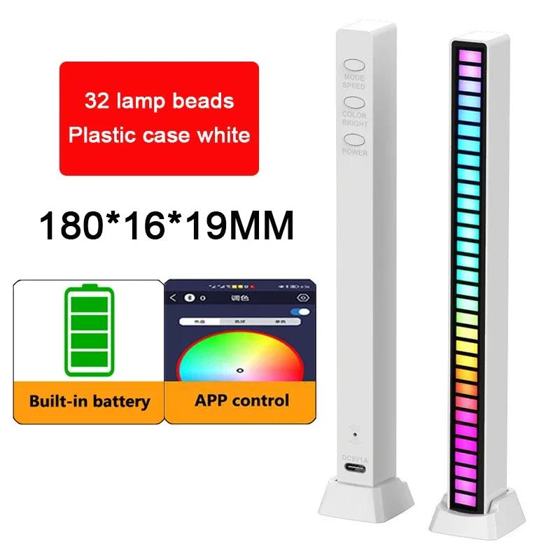 RGB LED Şerit Işık Müzik Ses Kontrolü Alıcı Ritim Ortam Lambası Atmosfer Gece Işıkları Bar Araba Odası TV Oyun Dekorasyonu
