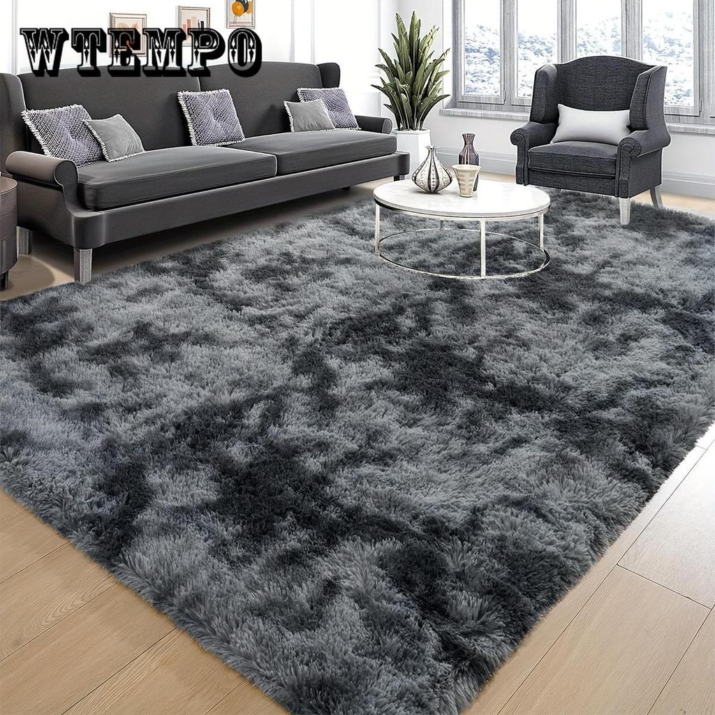 1pc Luxurious Rectangular Shaggy Plush Carpet Rug - Soft, Fluffy,Perfect for Living Room Sofa, bed Room, Home High-end Decorative, Easy to Clean
