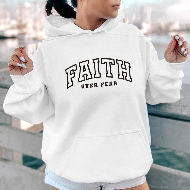 Pulover cu Mâneci Lungi de Toamnă și Iarnă, Mărime Mare, cu Litere, Modă, Imprimeu, Hanorac din Fleece