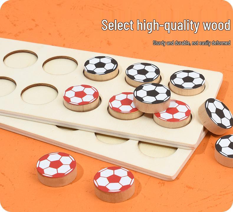Children's Arithmetic Education Toy: Early Math and Football-Themed Wooden Game