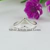 Handmade 925 Sterling Silver Chevron Ring: Double Band Thumb Ring