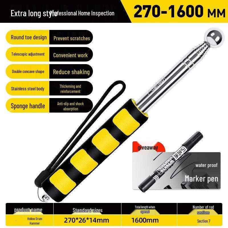 Home Inspection Toolkit: Sounding Hammer, Angle Ruler, Level, Electrical Tester, Phase Detector