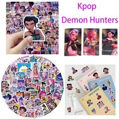 Hot Sale 60PCS Kpop Demon Hunter Anime Stickers Mobile Luggage Notebook Handbag Stickers Cute Girl Group Stickers Gift