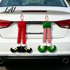 Fun Vehicle Interior Decoration Christmas Elf Hanging Ornaments Legs Legs Santa Plush Stuffed Xmas Car Pendant