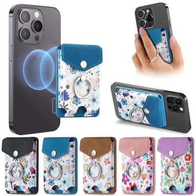Per IPhone 15 Pro Max 14 Plus 13 12 11 Magsafe magnetico Forte attrazione per carte Borsa Pittura Portafoglio Slot per carte Supporto per anello Supporto per borsa per telefono